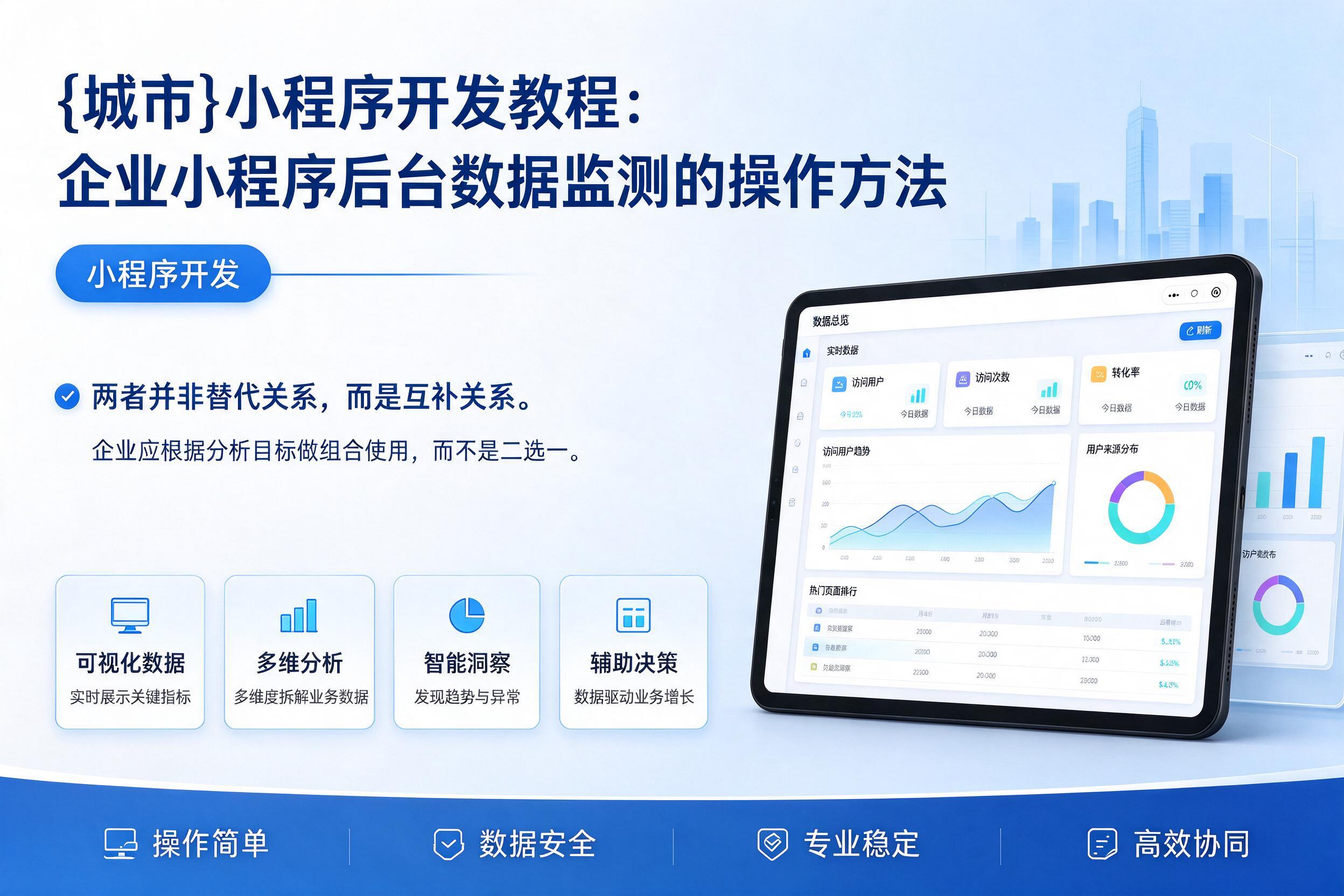 旬阳小程序开发教程:企业小程序后台数据监测的操作方法